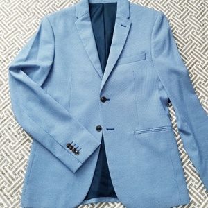 Zara blue textured blazer